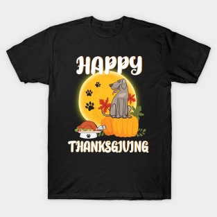 Greatdane Seeing Turkey Dish Happy Halloween Thanksgiving Merry Christmas Day T-Shirt